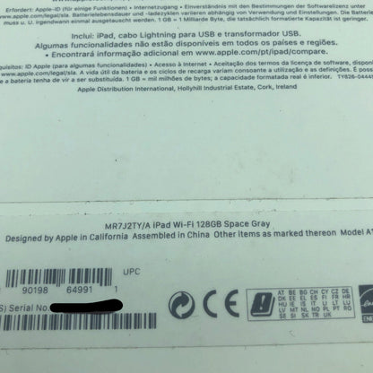 Apple iPad 6 Tablette Reconditionnée Écran 9,7 pouces 128 Go Gris 6ème WiFi