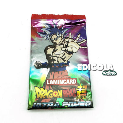Versiegelte Beutel mit CARD DRAGONBALL Ultra Power LAMINCARDS Super Carte Game