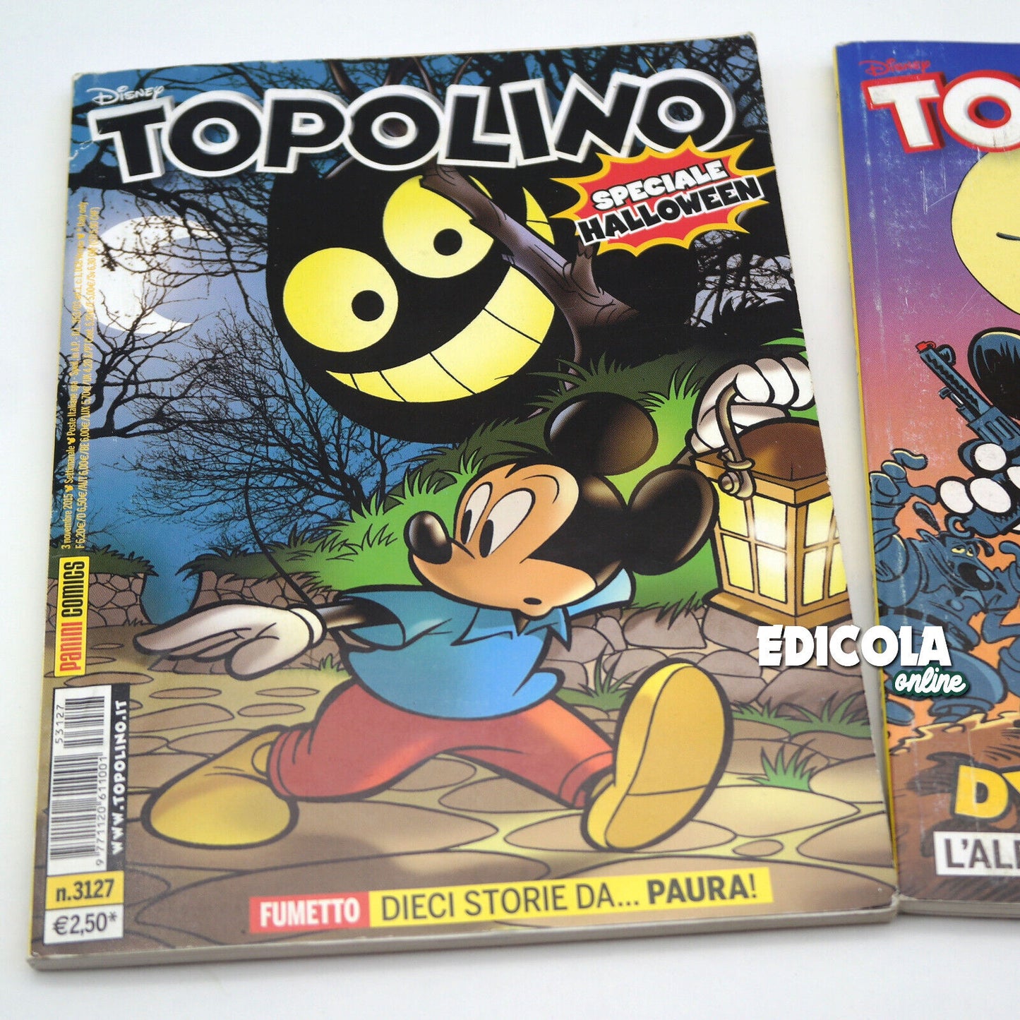 2 Fumetti TOPOLINO n. 3094 Variant Cover Dylan Top Dog + 3127 Speciale Halloween