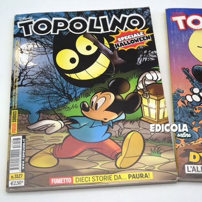 2 Fumetti TOPOLINO n. 3094 Variant Cover Dylan Top Dog + 3127 Speciale Halloween
