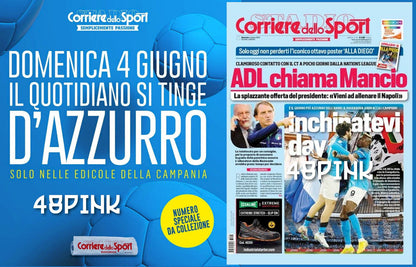 Newspaper AZZURRO Corriere dello Sport of June 4, 2023 3 Scudetto Napoli Football
