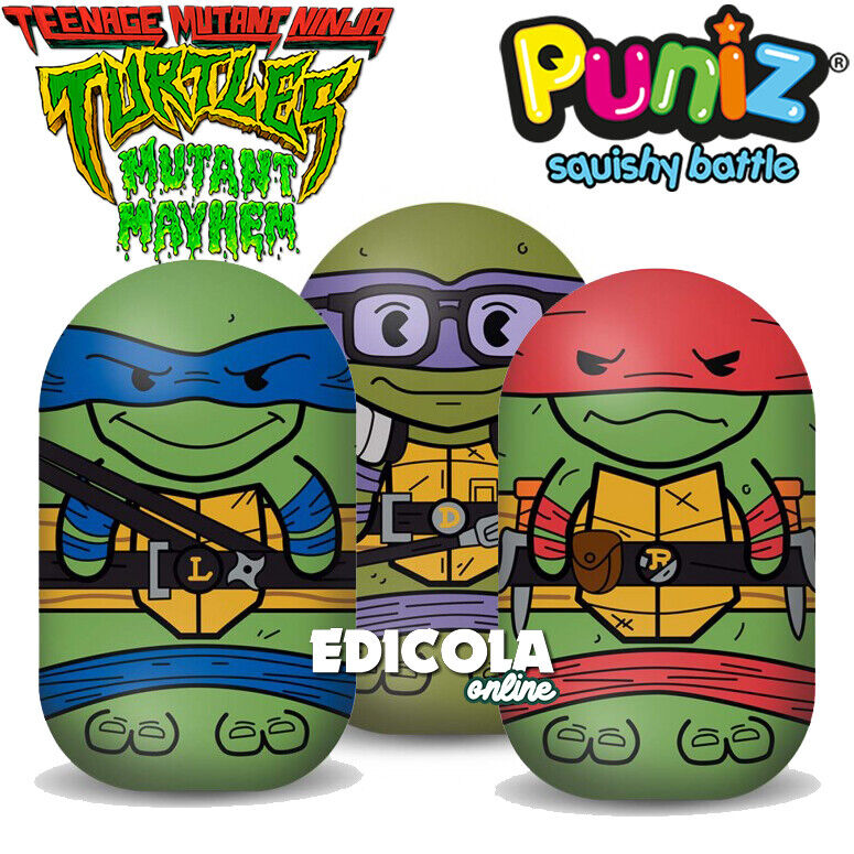 Scegli Personaggi TARTARUGHE NINJA di PUNIZ Squishy Teenage Mutant Turtles TMTN