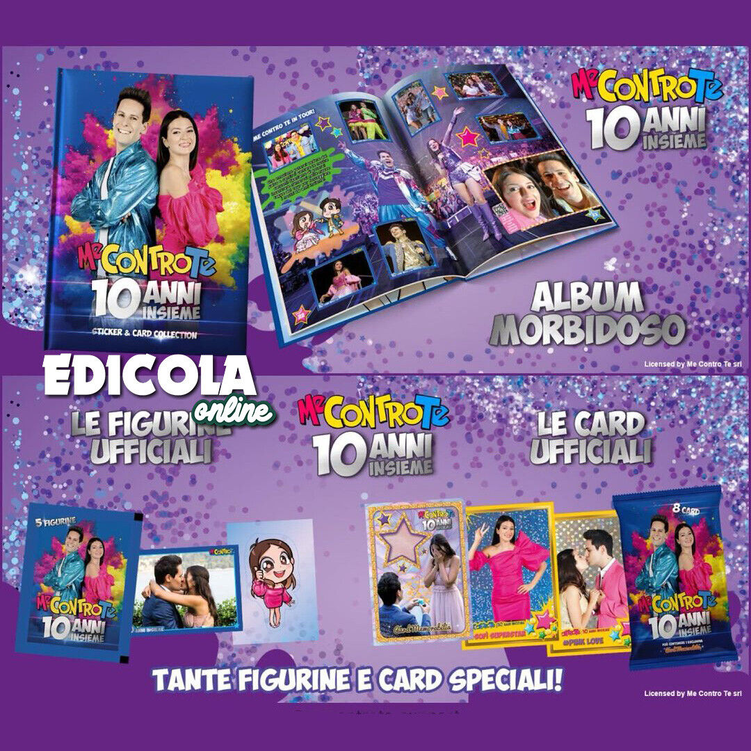 Set Album Me Against You 10 ANS ENSEMBLE 2024 HIM et SOFI Packs de cartes autocollantes
