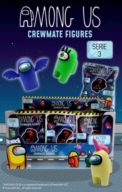 mini Action Figures 3D dei Personaggi AMONG US Serie 3 Edicola Toikido Crewmates