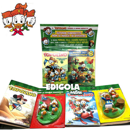 Manuale delle Giovani Marmotte +3 Fumetti TOPOLINO e Statua Paperino Quo Quo Qua
