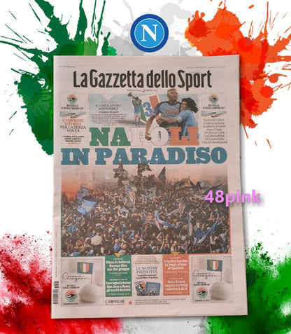 La Gazzetta dello Sport NEAPEL IM PARADIES 5. Mai 2023 3. Scudetto-Champion