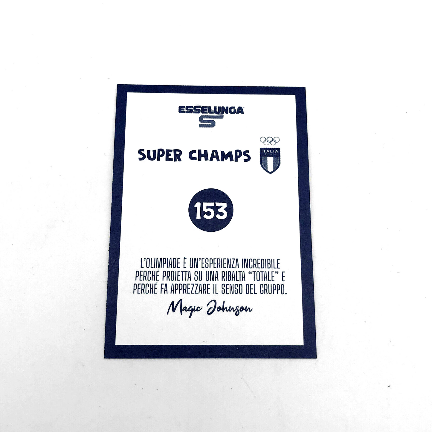 Figurina Rookie Jannik SINNER 153 Esselunga Super Champs Olimpiadi Tokyo 2020