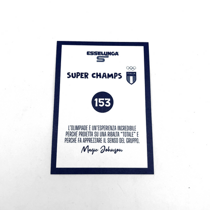 Figurina Rookie Jannik SINNER 153 Esselunga Super Champs Olimpiadi Tokyo 2020