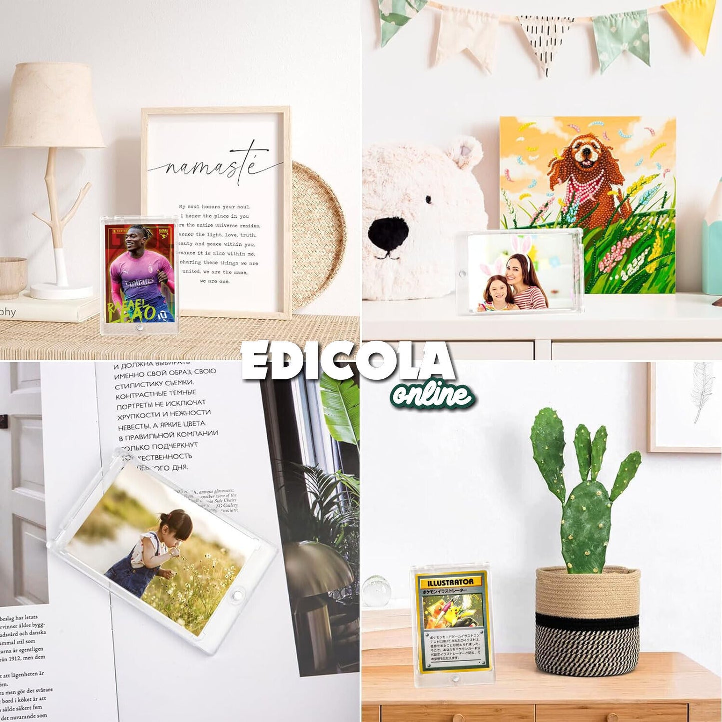Custodia Trasparente Magnetica Protettiva UV per Carte da Collezione Card Cornice 35PT