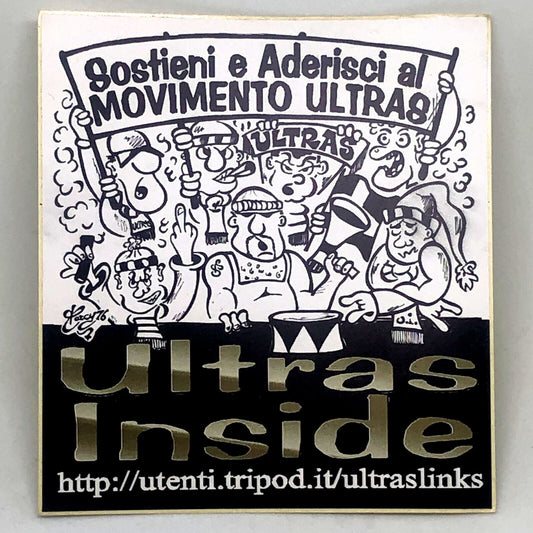 2x Ultras Inside Vintage Années 80 Autocollant Moto PVC Autocollants Histoire du Football