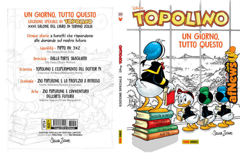 Fumetto TOPOLINO libretto n 3259 Cover Variant Salone del Libro Torino 2018 Raro