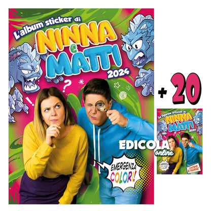 Set Album e/o Bustine di Figurine NINNA e MATTI Emergenza Colori Sticker 2024