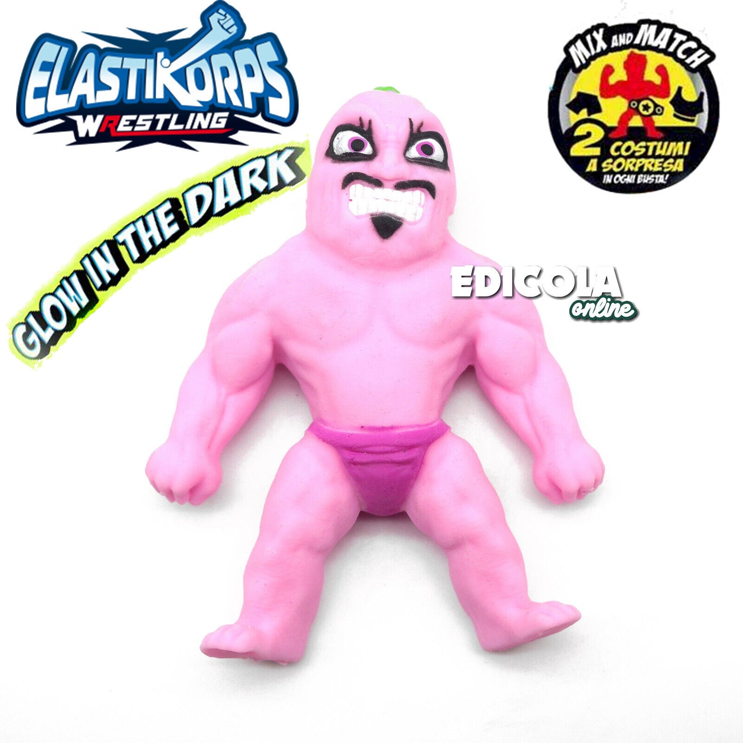 Personaggi ELASTIKORPS Lottatori Wrestling Cicaboom Maxi Action Figure AEW WWE