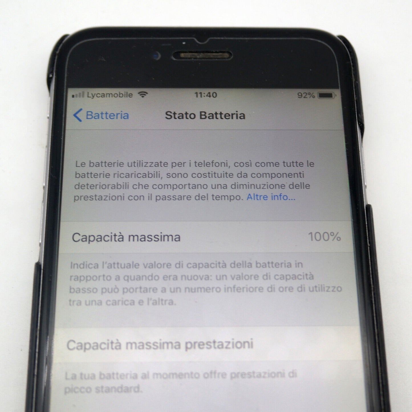 Apple iPhone 6 Reconditionné Gris sidéral Batterie 64 Go 100% Smartphone A1586 + verre