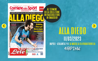 10x Poster + Binder 3 Scudetto Napoli Champion Corriere dello Sport Football