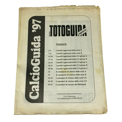 Totoguida Annuario Calcio Vintage Totocalcio Totip Enalotto Tris Scommesse lotto