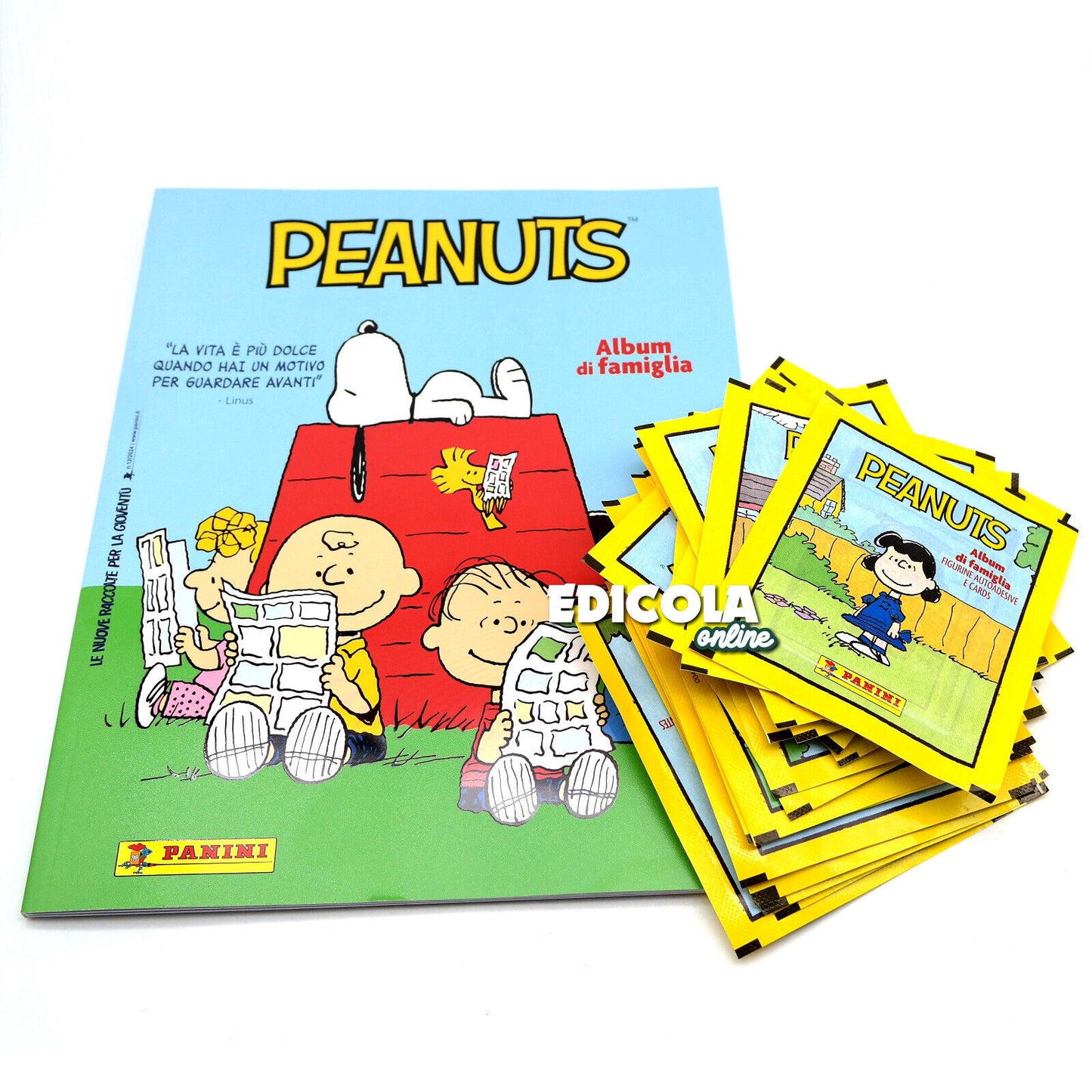 Set Album e/o Bustine di Figurine Sticker PEANUTS Snoopy Linus Charlie Brown