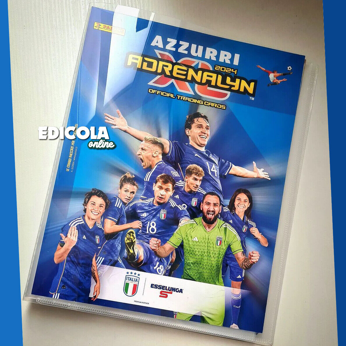 Raccoglitore e/o Bustine Adrenalyn XL AZZURRI Esselunga Calciatori Panini 2024