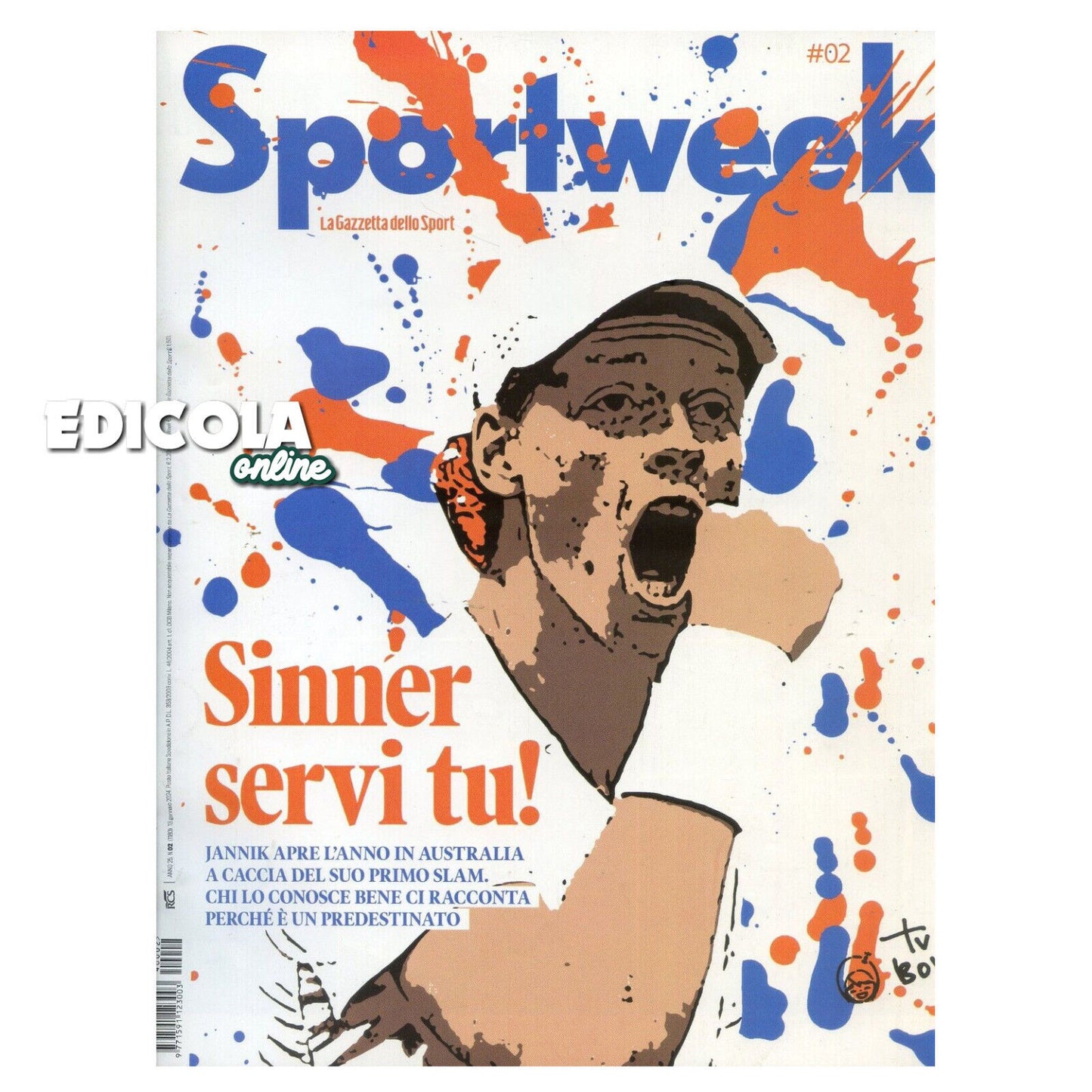 Sportwoche Nr. 02 ist Jannik SINNER ITALIA Tennis gewidmet