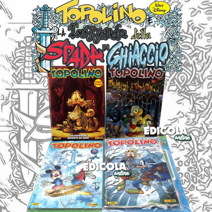 Lot von 12 kompletten gebrauchten Saga-Comics von MICKEY MOUSE und dem EISSCHWERT