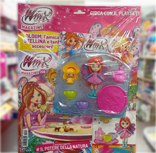 Winx Club Magazine Nr. 208 Comics und Spiele Bloom-Actionfigurenpuppe