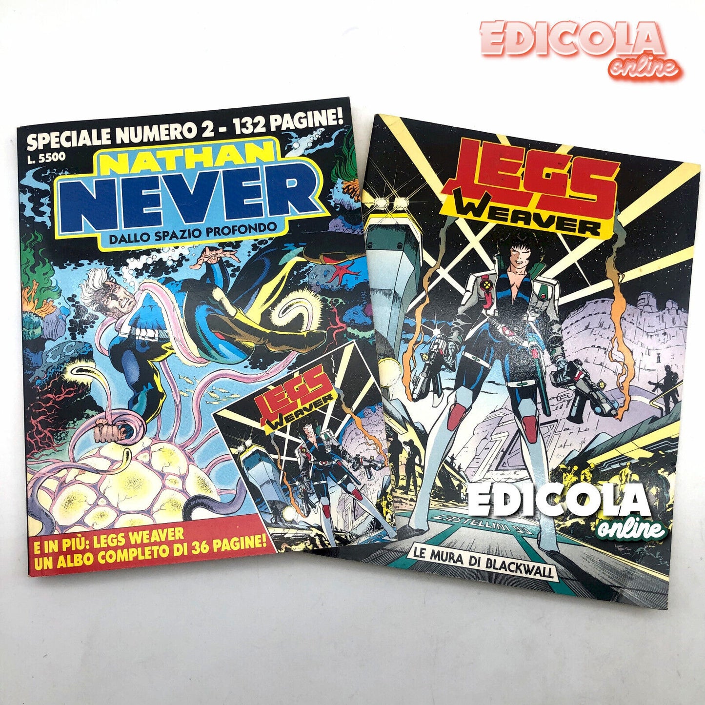 Fumetti NATHAN NEVER Numero Speciale con Volumetti di Legs Weaver