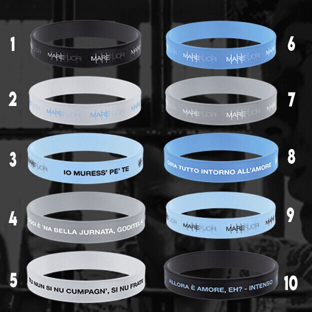 Choisissez le bracelet en silicone avec phrase Patch de la série télévisée SEA FUORI Rai 2023