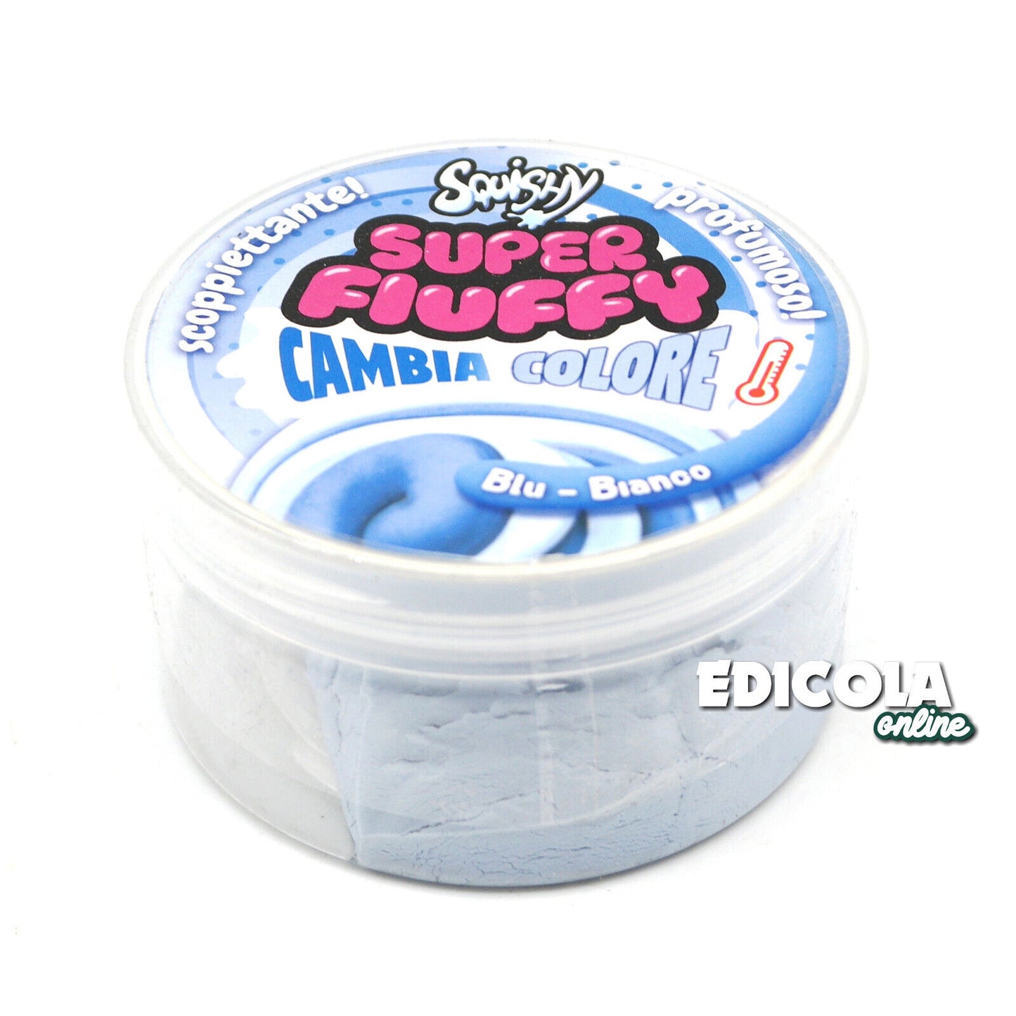 Glas mit SQUISHY SUPER FLUFFY Farbwechselnder, duftender Antistress-Schleim Hobby