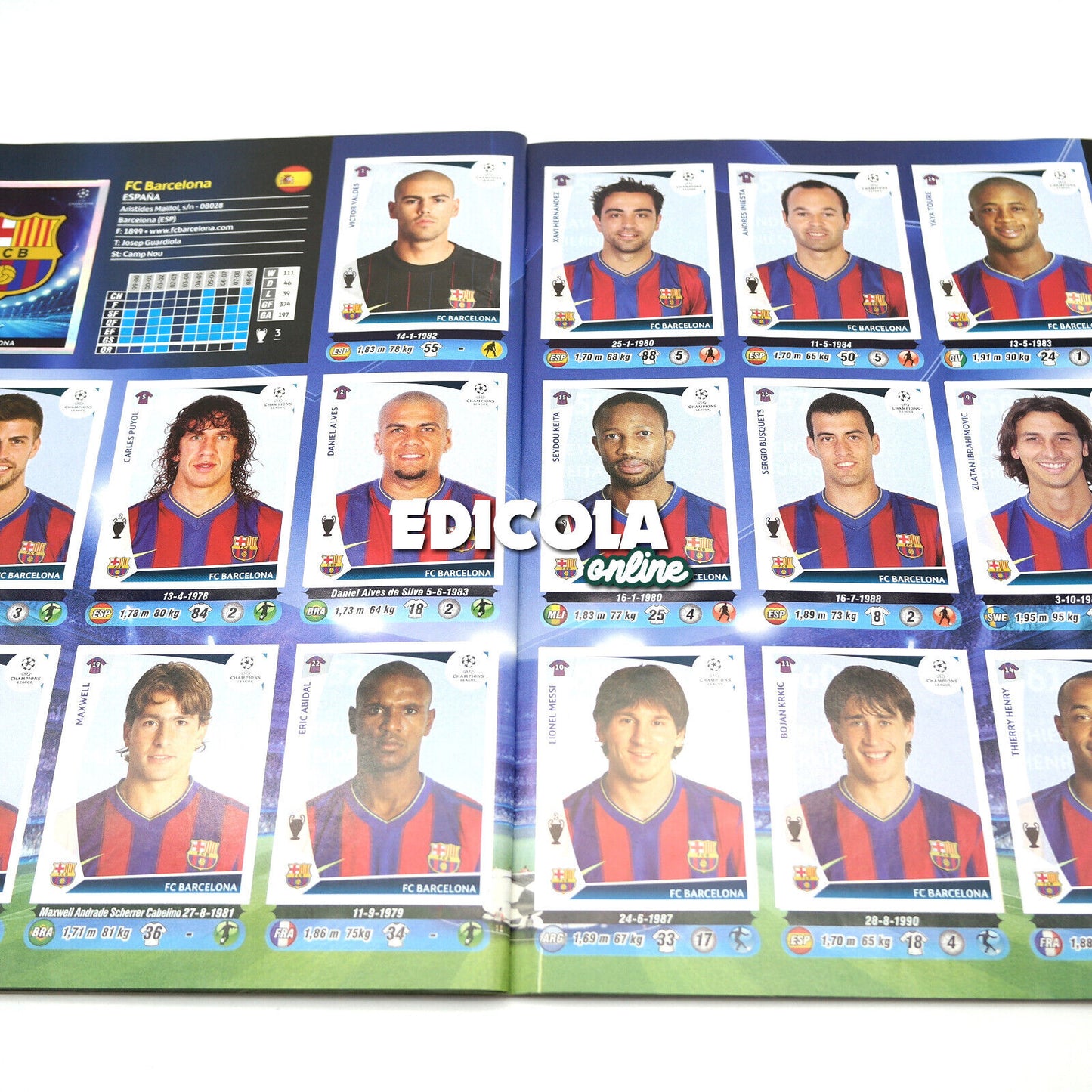 Album Completo di Figurine Calciatori Panini CHAMPIONS LEAGUE 2009-10 Uefa 2010