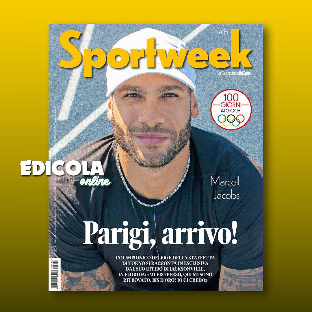 Sportweek 13 avril 2024 + Troisième paquet d'autocollants de footballeurs rechargés Panini 3ème