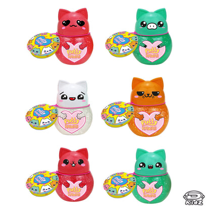 1x Personaggio PUTTY HAWAII Pasta Modellabile Gattino con SLIME Glitter Crystal