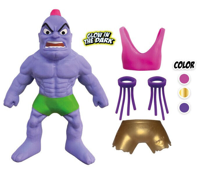 Busta Sorpresa Personaggi ELASTIKORPS Lottatori WRESTLING Cicaboom Allungamostri