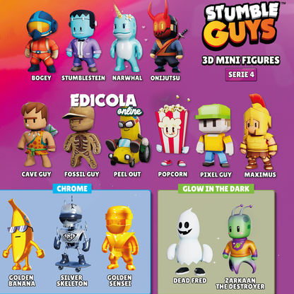 Choisissez les personnages STUMBLE GUYS mini figurines série 4, collection de figurines d'action 3D