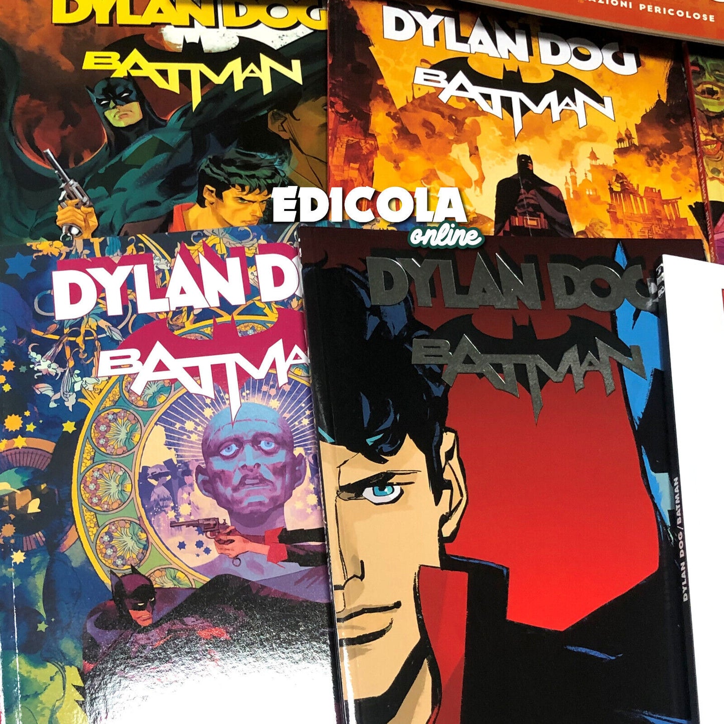 Komplette Saga 8x DYLAN DOG und BATMAN Comics Nummer 0 1 2 3 + Variante Cover Joker