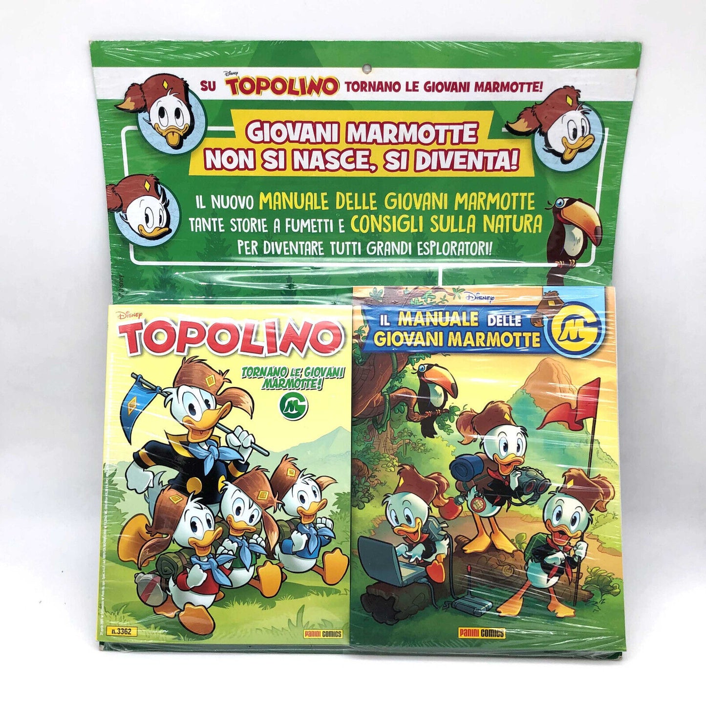 Manuale delle Giovani Marmotte +3 Fumetti TOPOLINO e Statua Paperino Quo Quo Qua