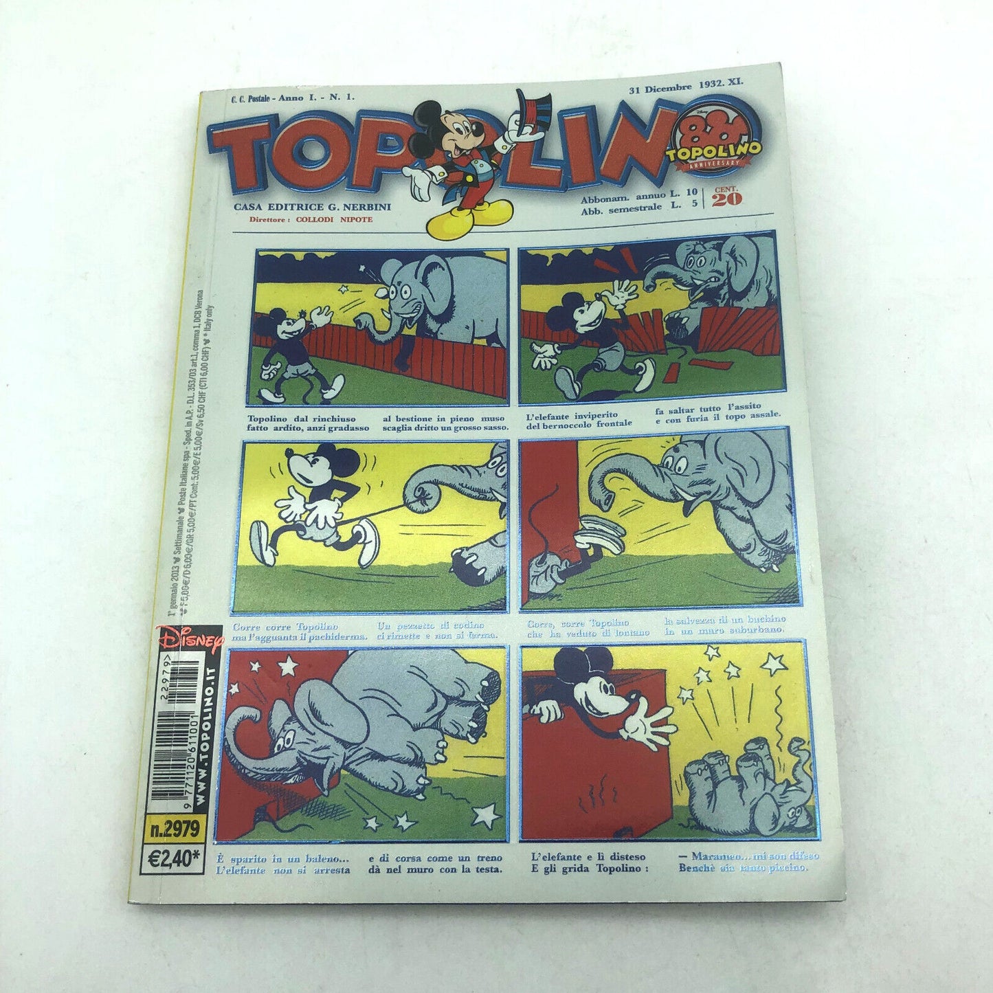 Comic-Buch MICKEY MOUSE 2979 Variant Cover Nummer 1 Anastatic 1932 Seltenes Sammlerstück