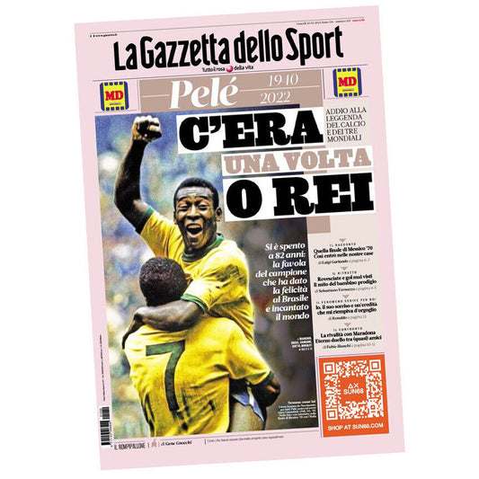 Vollständige Zeitung La Gazzetta dello Sport vom 30.12.2022 TOD von PELE 1940-2022