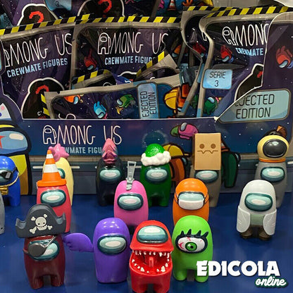 mini Action Figures 3D dei Personaggi AMONG US Serie 3 Edicola Toikido Crewmates