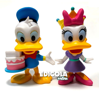 Libro i miei piccoli amici Disney con Statua di Paperino e Paperina Compleanno