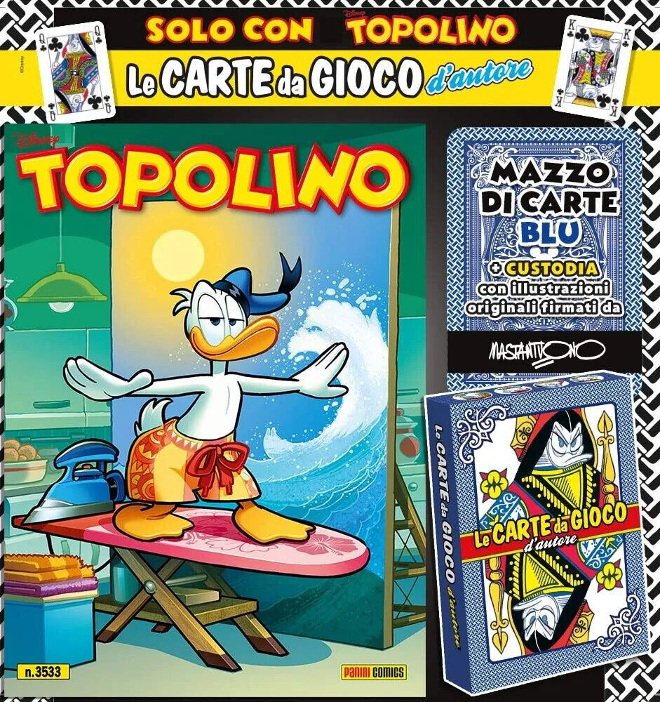 Fumetto TOPOLINO Sigillato Edicola da Collezione + 2x Mazzo di carte Blisterato