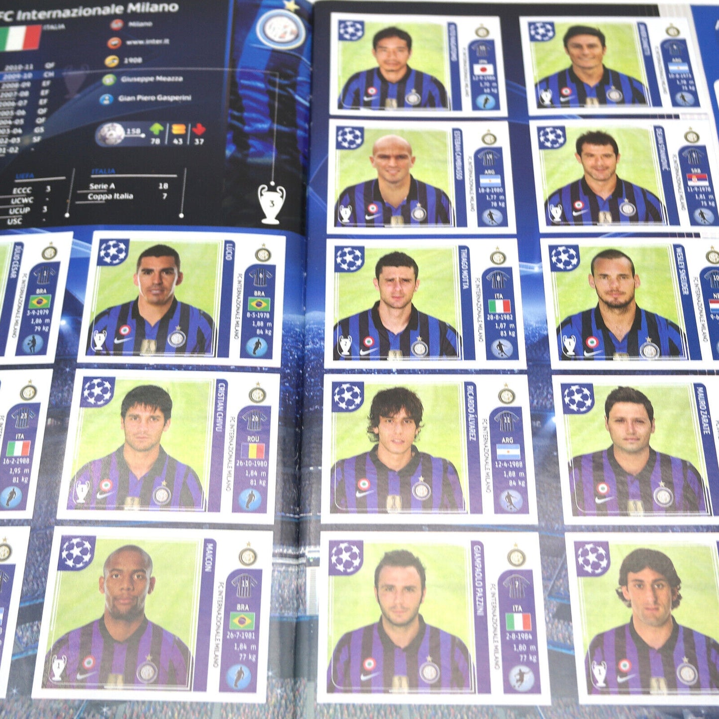 Komplettes Album mit Panini-Fußballspieleraufklebern CHAMPIONS LEAGUE 2011-12 UEFA 2012