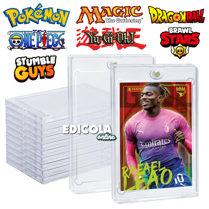 Custodia Trasparente Magnetica Protettiva UV per Carte da Collezione Card Cornice 35PT