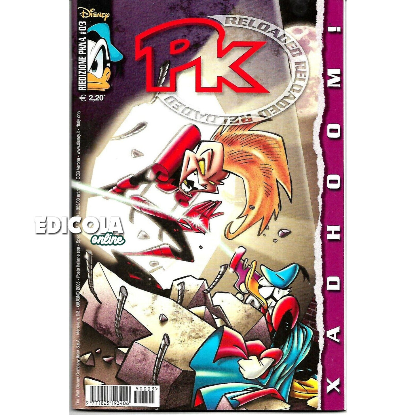 3x PKNA Comics Numero Zero 0/2 0/3 Paperinik New Reloaded PK Disney Pikappa #0
