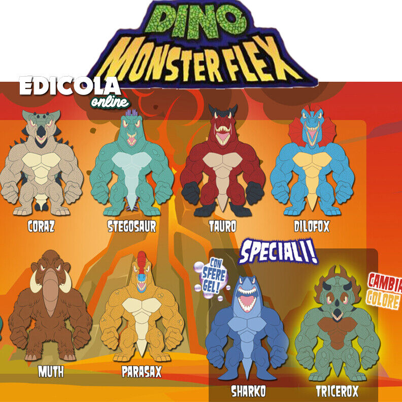 DINO MONSTER FLEX Charaktere Monsterflex Dinosaurier ausziehbare Monster