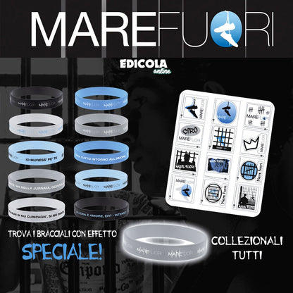 Choisissez le bracelet en silicone avec phrase Patch de la série télévisée SEA FUORI Rai 2023