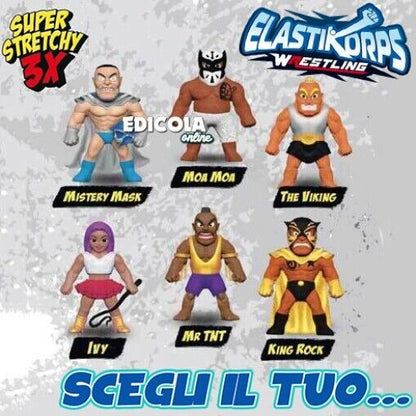 Personaggi ELASTIKORPS Lottatori Wrestling Cicaboom Maxi Action Figure AEW WWE