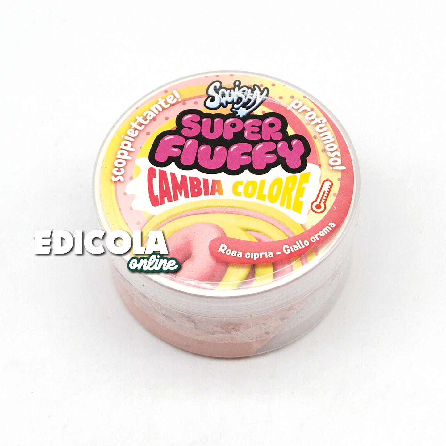Glas mit SQUISHY SUPER FLUFFY Farbwechselnder, duftender Antistress-Schleim Hobby