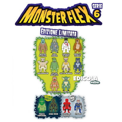Personaggi MONSTER FLEX Serie 6 Monsterflex gli Allungamostri Mostri Allungabili (Blister)