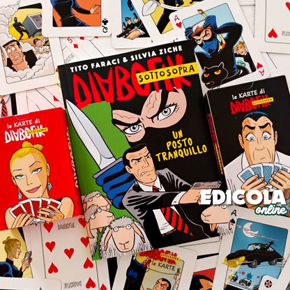 Fumetto DIABOLIK Sottosopra "Un posto Tranquillo" + Gadget Le carte da poker inedite di Silvia Ziche - Karte 2024