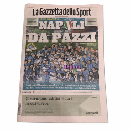 Giornale Gazzetta dello Sport Ristampe NAPOLI Scudetto 1987 1990 Coppa Uefa 1989